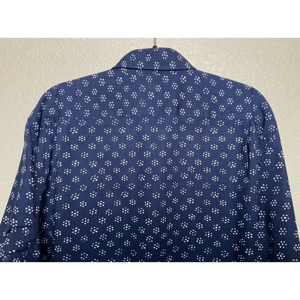 J. Crew Long Sleeve Button-Up Shirt Men's XL Cotton Blue